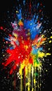 Mana Blast Wall Scattered: Cool Explosion Paint Color Splash Pri