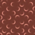 Cool Faded Circles Seamless Pattern Trendy Vector Brown Abstract Background