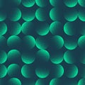 Cool Faded Circles Seamless Pattern Trendy Vector Turquoise Abstract Background