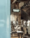 Cool fashion store design in industrial look
