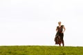 Cool fashionable woman posing wearing dress and shades Royalty Free Stock Photo