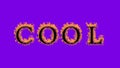Cool fire text effect violet background