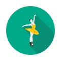 Cool flat ballerina icon