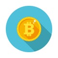 Cool flat bitcoin icon