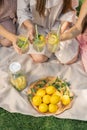 Cool freshly made lemonade and fruits Royalty Free Stock Photo