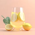 Cool freshly made lemonade, fruits Royalty Free Stock Photo