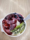 Cool fruit ice cream for summer