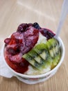 Cool fruit ice cream for summer