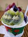 Cool fruit ice cream for summer