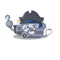 Cool and funny combustion engine cartoon style wearing hat