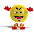 Cool and funny emoticon scares someone