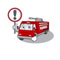 Cool and funny fire truck raised up a Sign