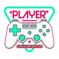 Gamepad joypad illustration quote tee graphic nerd gamer style sign slogan badges wall art set home textile print sticker design