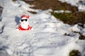 Cool funny Santa Claus with sun glasses sitting on the snow Royalty Free Stock Photo
