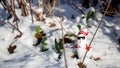 Cool funny Santa Claus with sun glasses sitting on the snow Royalty Free Stock Photo