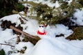 Cool funny Santa Claus with sun glasses sitting on the snow Royalty Free Stock Photo