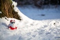 Cool funny Santa Claus with sun glasses on the snow Royalty Free Stock Photo