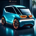 Cool futuristic electric concept car - ai generated image