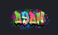 A Cool Genuine Wildstyle Graffiti Name Design - Ayan