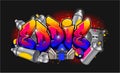 A Cool Genuine Wildstyle Graffiti Name Design - Eddie