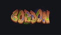 A Cool Genuine Wildstyle Graffiti Name Design - Gordon