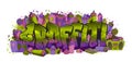 A Cool Genuine Wildstyle Graffiti Name Design - Graffiti Royalty Free Stock Photo