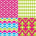 Cool Geometric Damask Patterns Bright