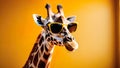 Cool giraffe in sunglasses, wild jungle animal portrait