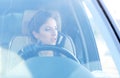 Cool girl in the car Royalty Free Stock Photo