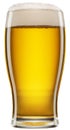 Cool glass of beer with white foam isolated on white background. File contains clipping path