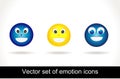 Cool glossy Emoticon icon set