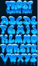 Cool Graffiti Styled Letter Font Alphabet - Frost Vector Font