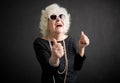 Cool grandma with her thumbs up Royalty Free Stock Photo