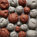 And cool gray clay enhances the visual interest, highlighting the Royalty Free Stock Photo