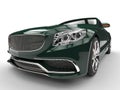 Cool green modern expensive car - headlight closep shot Royalty Free Stock Photo