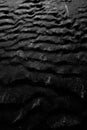 Cool greyscale background of wet black layered sand - great for background or wallpaper