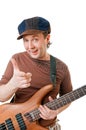 Cool guitarist Royalty Free Stock Photo