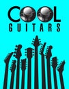 Cool guitars graphic with lots of guitar necks.