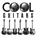 Cool guitars graphic with lots of guitars