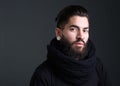 Cool guy with beard and piercings Royalty Free Stock Photo