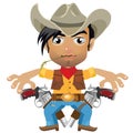 Cool guy, fictional character in wild West style Royalty Free Stock Photo