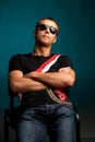 Cool guy wearing sunglasses Royalty Free Stock Photo