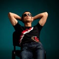 Cool guy wearing sunglasses Royalty Free Stock Photo