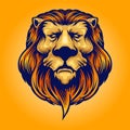 Cool Head Lion Logo Illustrations