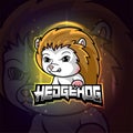 The cool hedgehog mascot esport logo design