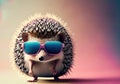 Cool Hedgehog Stylish Shades On Pastel Paradise