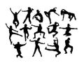 Cool Hip Hop Dancer Silhouettes Royalty Free Stock Photo