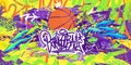 Cool Hip Hop Urban Street Art Graffiti Style Streetball Or Basketball Illustration Background Art