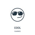 cool icon vector from classics collection. Thin line cool outline icon vector illustration. Linear symbol