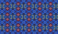 Blue Mosaic Kaleidoscope pattern background art